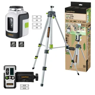 Линеен лазерен нивелир Laserliner SmartLine-Laser G360 Set 150cm/ 30 м