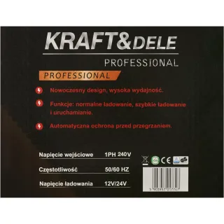 Зарядно устройство за акумулатори със стартова функция KraftDele KD5342/ 12/24V/ 20-700Ah/ 220A Зарядно устройство за акумулатори със стартова функция KraftDele KD5342/ 12/24V/ 20-700Ah/ 220A