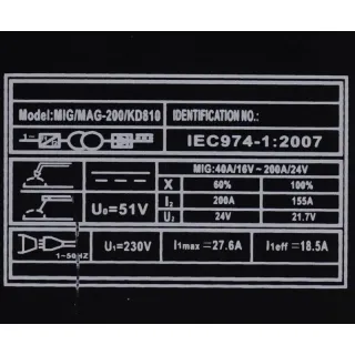 Инверторен заваръчен апарат MIG/MMA KraftDele KD810/ 200A