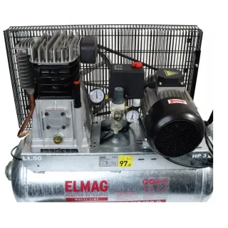 Бутален маслен компресор ELMAG MEISTER-Z galvanised 520/10/50 D/ 400V/ 2.2 kW/ 50 л