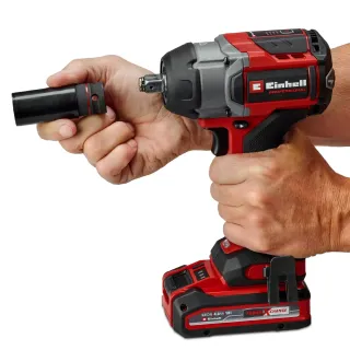 Акумулаторен гайковерт + 3 бр. вложки Einhell TP-CW 18/750-C Li BL/ 18 V Акумулаторен гайковерт + 3 бр. вложки Einhell TP-CW 18/750-C Li BL/ 18 V