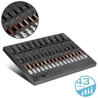 Комплект вложки и накрайници STAHLWERK 6825/ 43 части