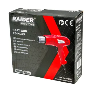 Електрически пистолет за горещ въздух Raider RD-HG29/ 2000W Електрически пистолет за горещ въздух Raider RD-HG29/ 2000W