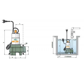 Дренажна помпа COBRA 80M, CITY, Q: 1.5-21.0 m³/h, 25-350 l/min