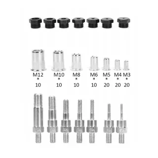 Комплект нитачка с нитове KraftDele KD10556/ 110бр. Комплект нитачка с нитове KraftDele KD10556/ 110бр.