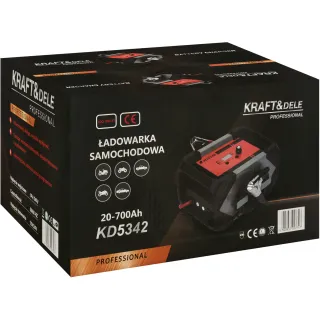 Зарядно устройство за акумулатори със стартова функция KraftDele KD5342/ 12/24V/ 20-700Ah/ 220A Зарядно устройство за акумулатори със стартова функция KraftDele KD5342/ 12/24V/ 20-700Ah/ 220A