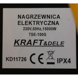 Електрически отоплител KraftDele KD11726/ 15 kW