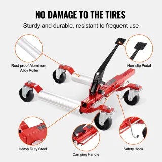 Количка с тресчотка за повдигане превозни средства VEVOR MR8014-1/ 663 кг