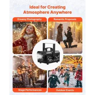 Машина за изкуствен сняг с дистанционно Vevor LM-O-1500/ 1,5kW Машина за изкуствен сняг с дистанционно Vevor LM-O-1500/ 1,5kW