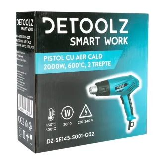 Пистолет за горещ въздух Detoolz DZ-SE145-S001-G02/ 2kW