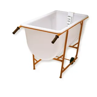 Цилиндрично корито със стойка за смесване на леки мазилки Mondelin 243200/ 210 л