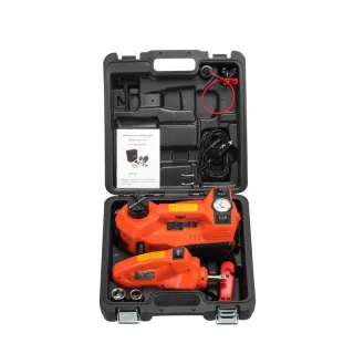 Комплект електрически крик с компресор и гайковерт KraftDele KD1368/ 12V/ 5 т