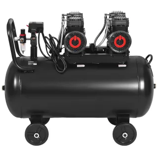 Безмаслен въздушен компресор КraftDele KD4083/ 2x2200 W/ 100 л