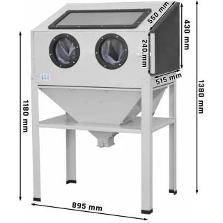 Пясъкоструйна камера странично отваряне CORMAK KDP200 - 220 L/ 8bar