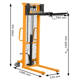 Ръчен стакер CORMAK P516/ 500 кг